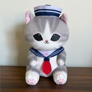 NEW 11 Inch Grey Mofusand Sailor Meow Costume Plushie Round1 NWT